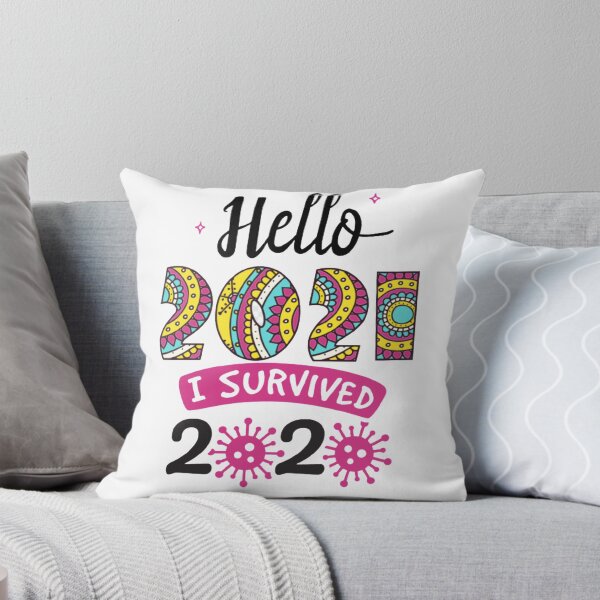 Item preview, HELLO 2021 I SURVIVED 2020 designed and sold by Hussain Shirts.