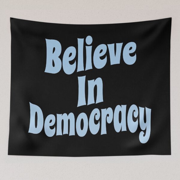 Item preview, Believe In Democracy (Inspirational and Motivational Political Quote • Vintage Classic 70's Look) designed and sold by SassyClassyMe.