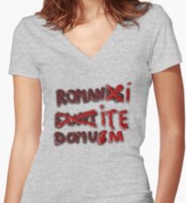 Romanus Eunt Domus Women's Fitted V-Neck T-Shirt