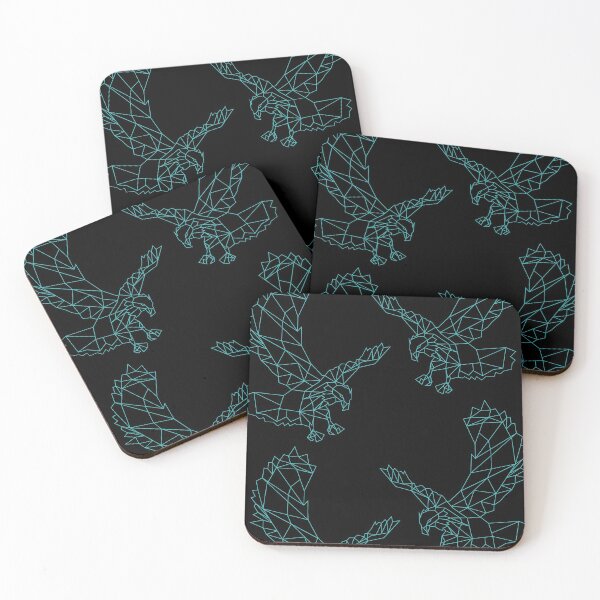 Item preview, Teal Geometric Eagle Print designed and sold by TheWaterBirds.