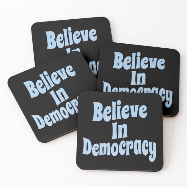 Item preview, Believe In Democracy (Inspirational and Motivational Political Quote • Vintage Classic 70's Look) designed and sold by SassyClassyMe.