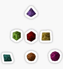Colourful Polyhedron Dice Sticker
