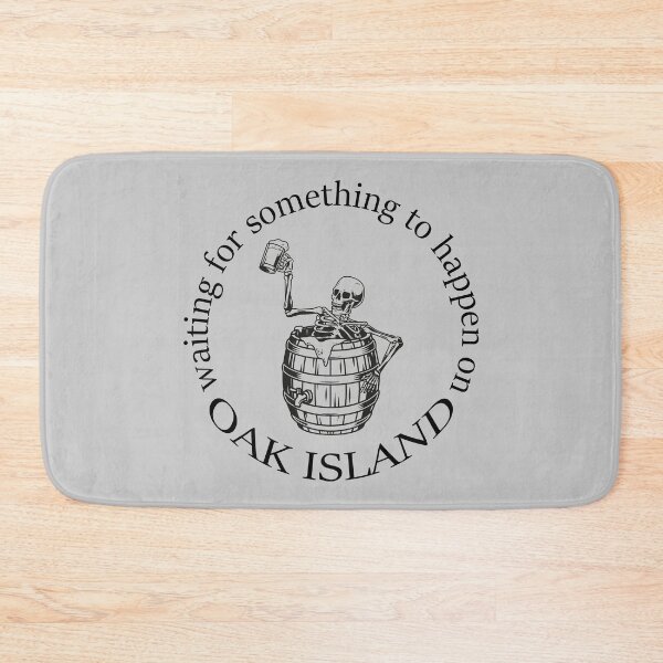 Item preview, Funny Oak Island Waiting For Something To Happen Skeleton Drinking Beer  designed and sold by TopTeeShop.