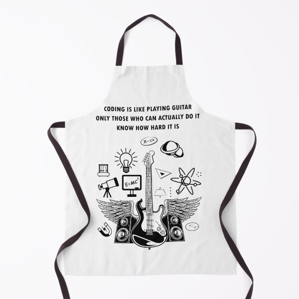 Item preview, coding is like playing guitar tee designed and sold by DevMetal.
