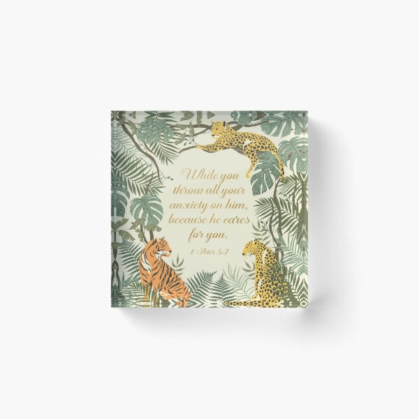 1 PETER 5:7 Acrylic Block