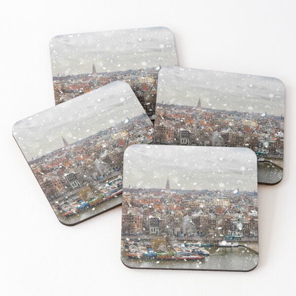 Item preview, Bird's view on Amsterdam in snow designed and sold by Photopat.