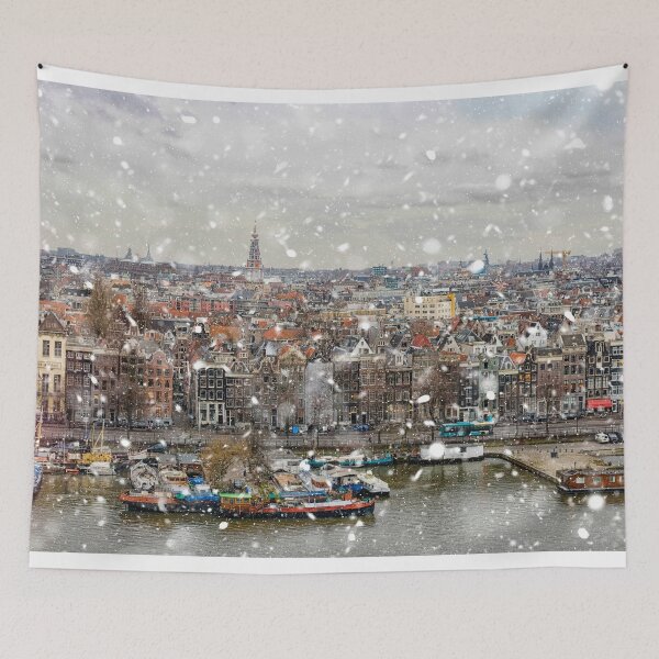 Item preview, Bird's view on Amsterdam in snow designed and sold by Photopat.