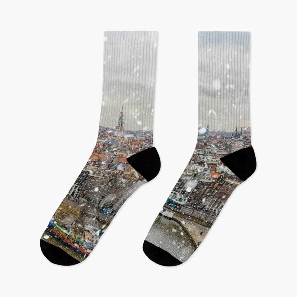 Item preview, Bird's view on Amsterdam in snow designed and sold by Photopat.