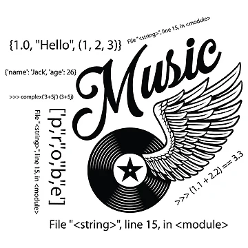 Artwork thumbnail, Music programming tee by DevMetal