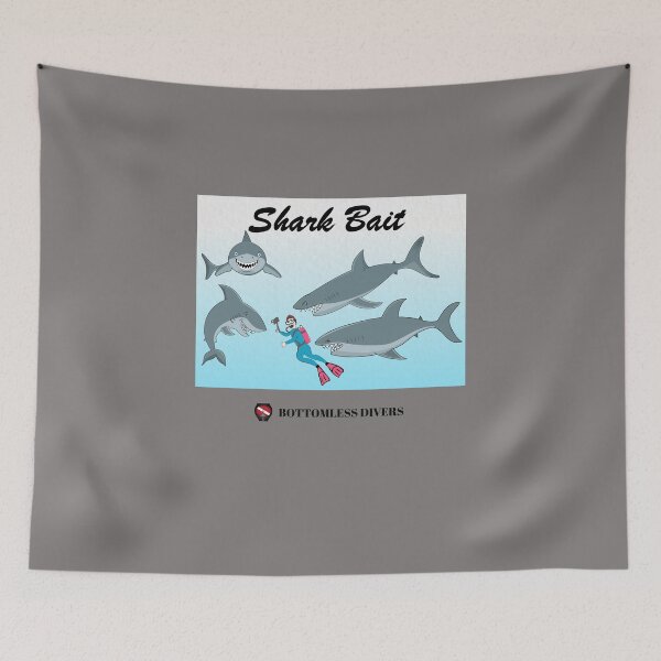 Item preview, Scuba Diver Shark Bait with Black Font designed and sold by BottomlessDiver.