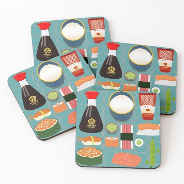 Item preview, Japanese Food Tshirt Tee Shirt Collection Tray Cute Funny Kawaii Graphic Cartoony Design for Apparel Accessories Home Decor Skins Totes Bags Wall Art Stickers designed and sold by Rocbebe.