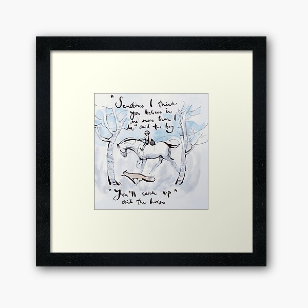 Sometimes I think you believe in me more than I do, charlie mackesy, guidance, Book lover Framed Art Print