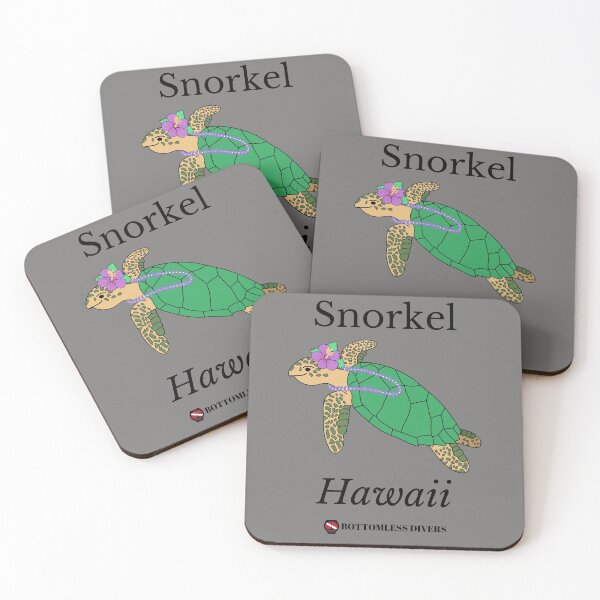 Item preview, Snorkel Hawaii Turtle with Black Font designed and sold by BottomlessDiver.