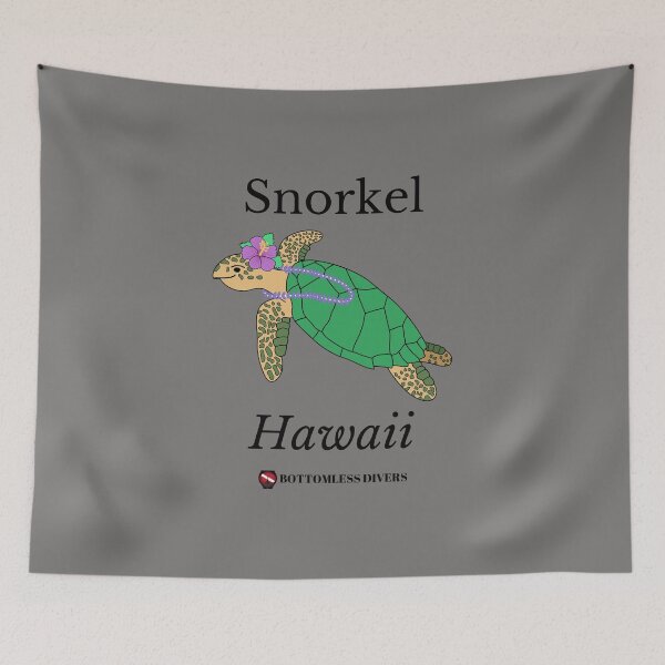 Item preview, Snorkel Hawaii Turtle with Black Font designed and sold by BottomlessDiver.