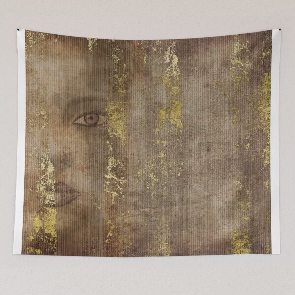 Item preview, Golden woman face designed and sold by TheDrawingJoker.