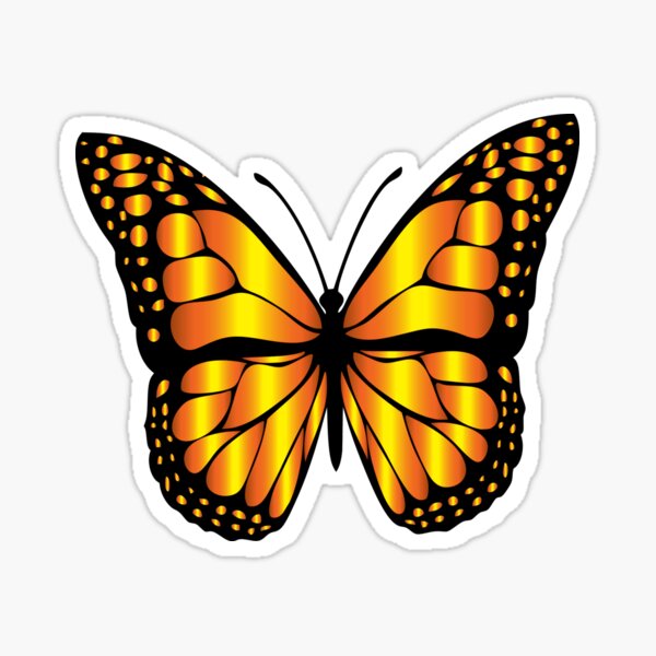 "Gold Butterfly" Sticker by sasijaya Redbubble