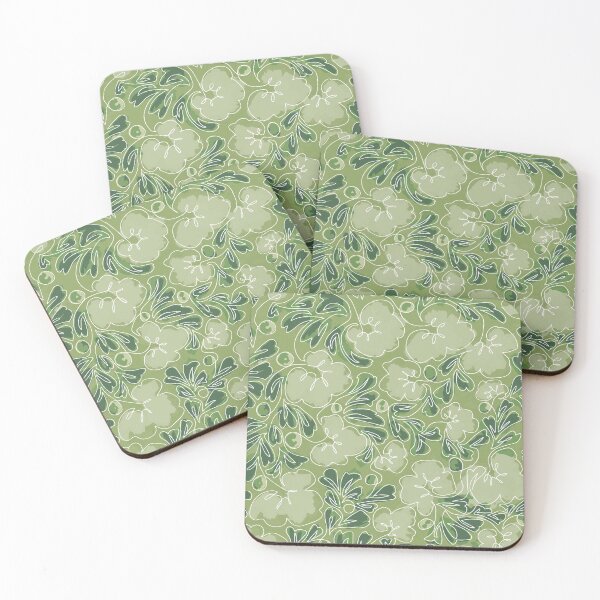Item preview, Green Violets Continuous Line Drawing designed and sold by JaanaHalme.