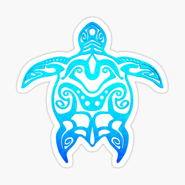 Item preview, Ocean Blue Tribal Turtle designed and sold by BailoutIsland.