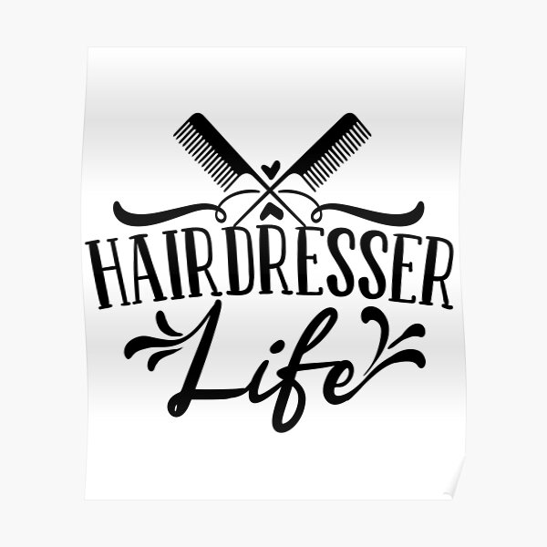 Hairdressing Scissors Black Posters | Redbubble