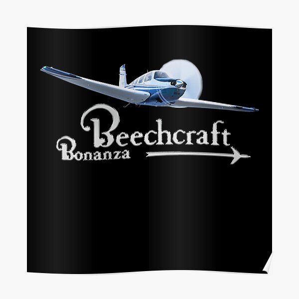 Beechcraft Bonanza Digital Art Poster