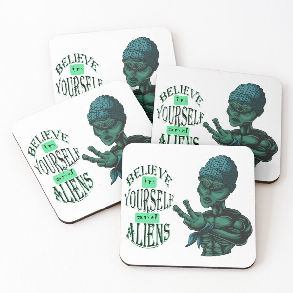 Item preview, BELIEVE IN YOURSELF AND ALIENS T-SHIRT designed and sold by delpro.