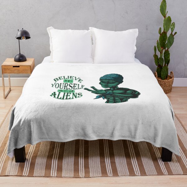 Item preview, BELIEVE IN YOURSELF AND ALIENS T-SHIRT designed and sold by delpro.