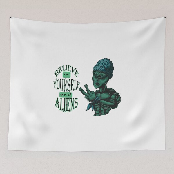 Item preview, BELIEVE IN YOURSELF AND ALIENS T-SHIRT designed and sold by delpro.