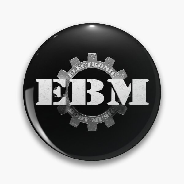 EBM Electronic Body Music Zahnrad Symbol 2 Button