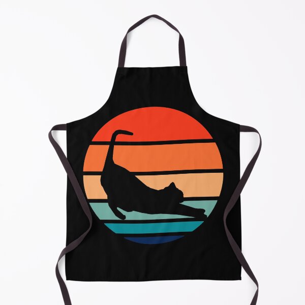 Item preview, Cat Stretching Retro Style - black version designed and sold by UncleApo.