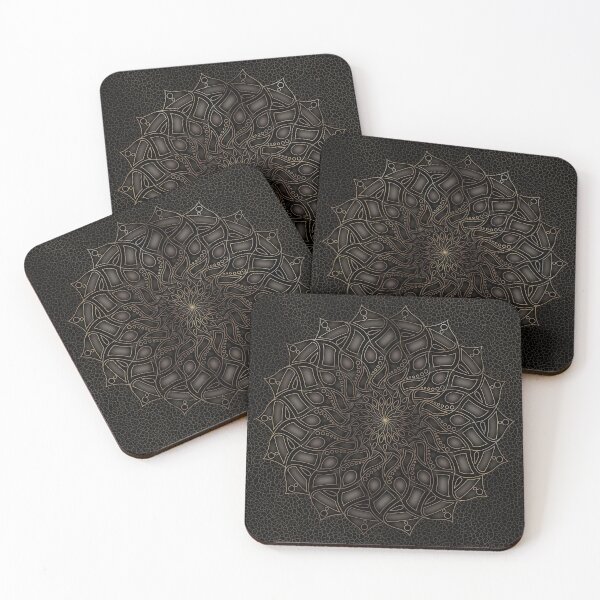 Item preview, Black golden craquelé Mandala designed and sold by TheDrawingJoker.