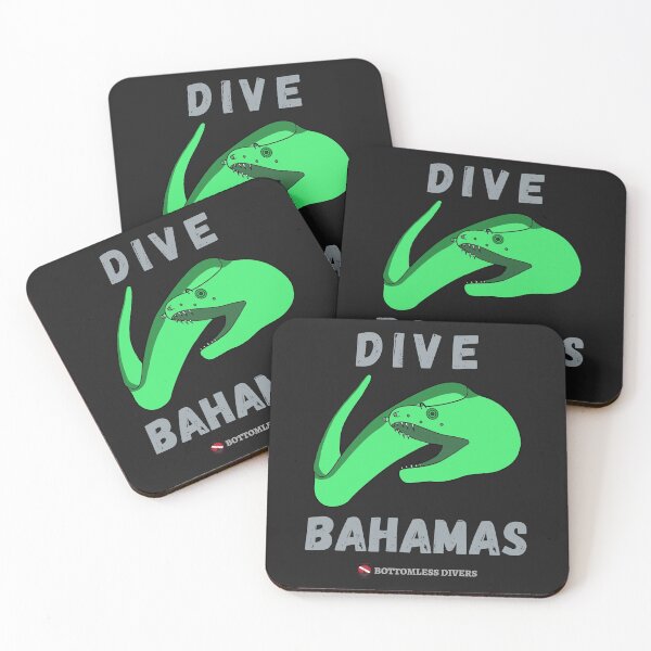 Item preview, Dive Bahamas Green Moray Eel with Grey Font designed and sold by BottomlessDiver.