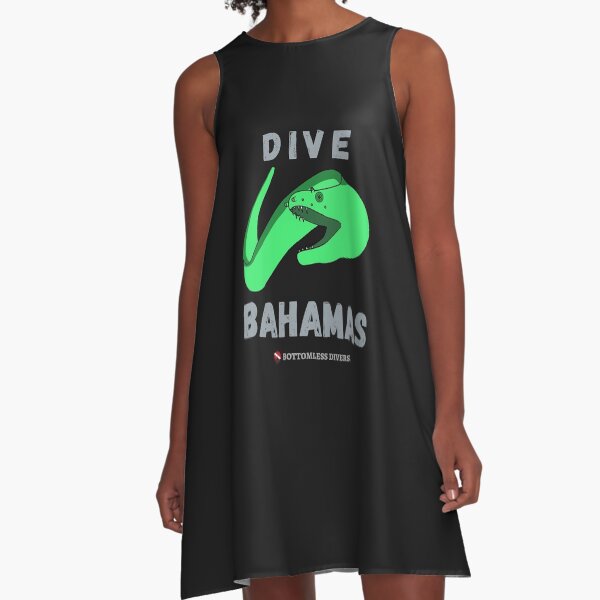 Item preview, Dive Bahamas Green Moray Eel with Grey Font designed and sold by BottomlessDiver.