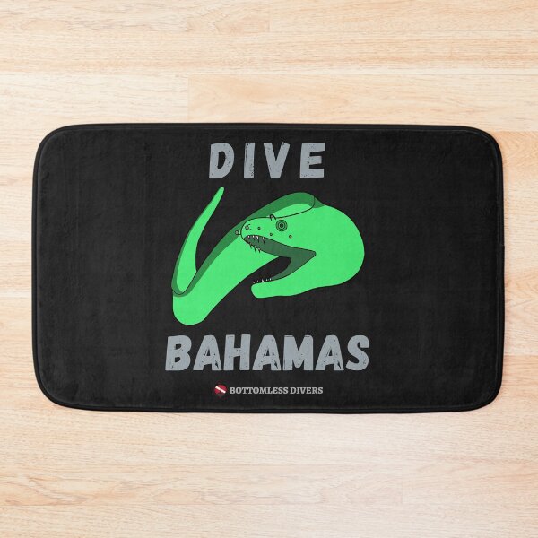 Item preview, Dive Bahamas Green Moray Eel with Grey Font designed and sold by BottomlessDiver.