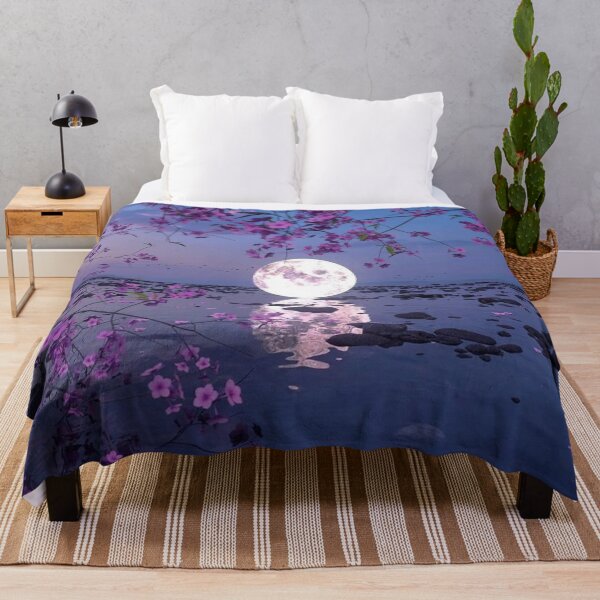Item preview, autumn leaves and night full moon designed and sold by 42youbest.