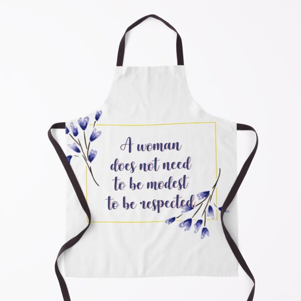 Item preview, A woman does not need to be modest to be respected flower quote 3 designed and sold by DoodlesFlowers.