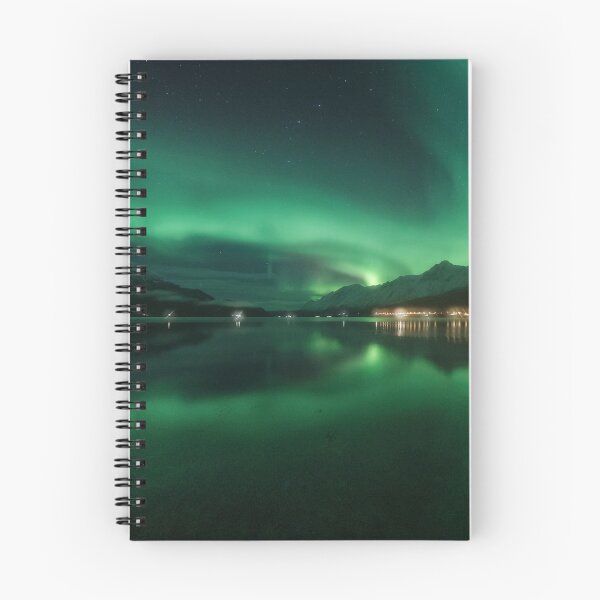 Item preview, reflection of northern colors in a green lake designed and sold by 42youbest.