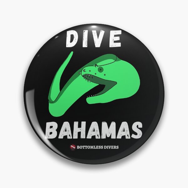 Item preview, Dive Bahamas Green Moray Eel with White Font designed and sold by BottomlessDiver.