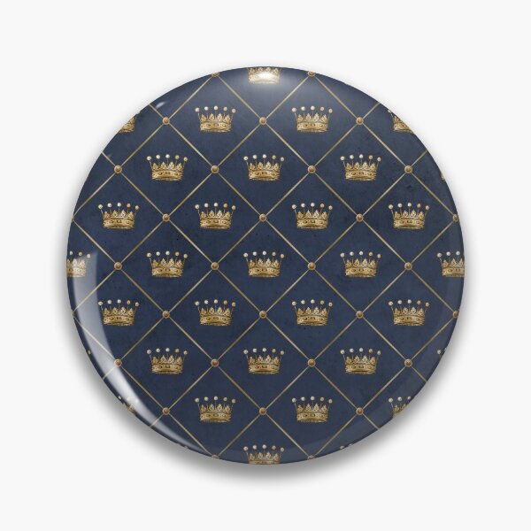 Item preview, Gold crown on a blue texture designed and sold by AnnieHochmann.
