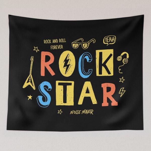 Item preview, Rock Star, Classic & Colorful Rock Music Design, Heavy Metal, Rapper designed and sold by Mrunner.
