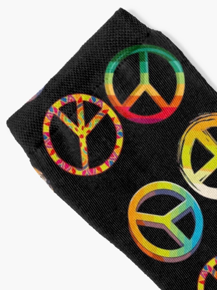 Alternate view of Pacifist pack. Peace sign pattern lover, gift idea Socks