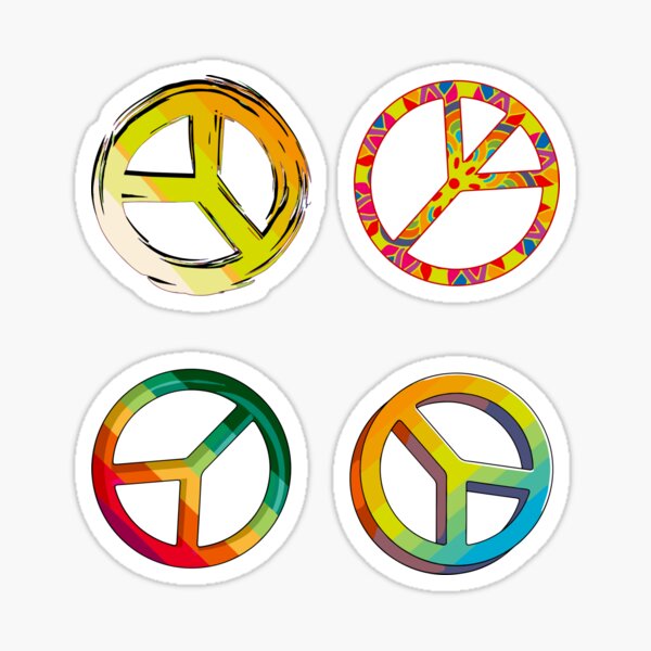Pacifist pack. Peace sign pattern lover, gift idea Sticker