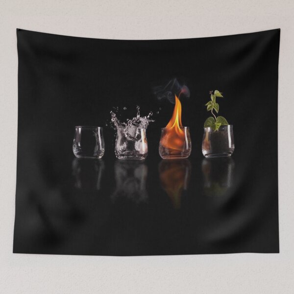 Item preview,  four element glass depiction designed and sold by 42youbest.