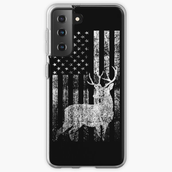 American Flag Deer Distressed Patriotic Hunting Deer Lover Hunter Design Samsung Galaxy Soft Case