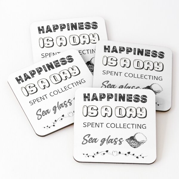 Item preview, Happiness is a day spent collecting sea glass,Beachcombing gift for Sea Glass Collectors, beachcomber gift idea  designed and sold by Essakhi12.
