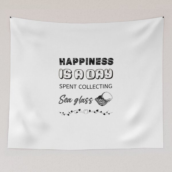 Item preview, Happiness is a day spent collecting sea glass,Beachcombing gift for Sea Glass Collectors, beachcomber gift idea  designed and sold by Essakhi12.