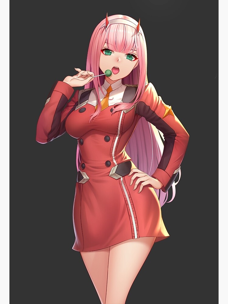 Zero Two Darling In The Franxx Anime Waifu Art Print By Waifuclub