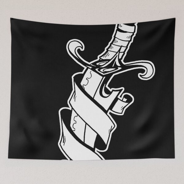Item preview, Tattoo Style Dagger with Banners designed and sold by Greg Donchatz.