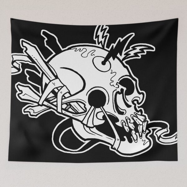 Item preview, Tattoo Style Broken Skull With Lightning Bolts designed and sold by Greg Donchatz.