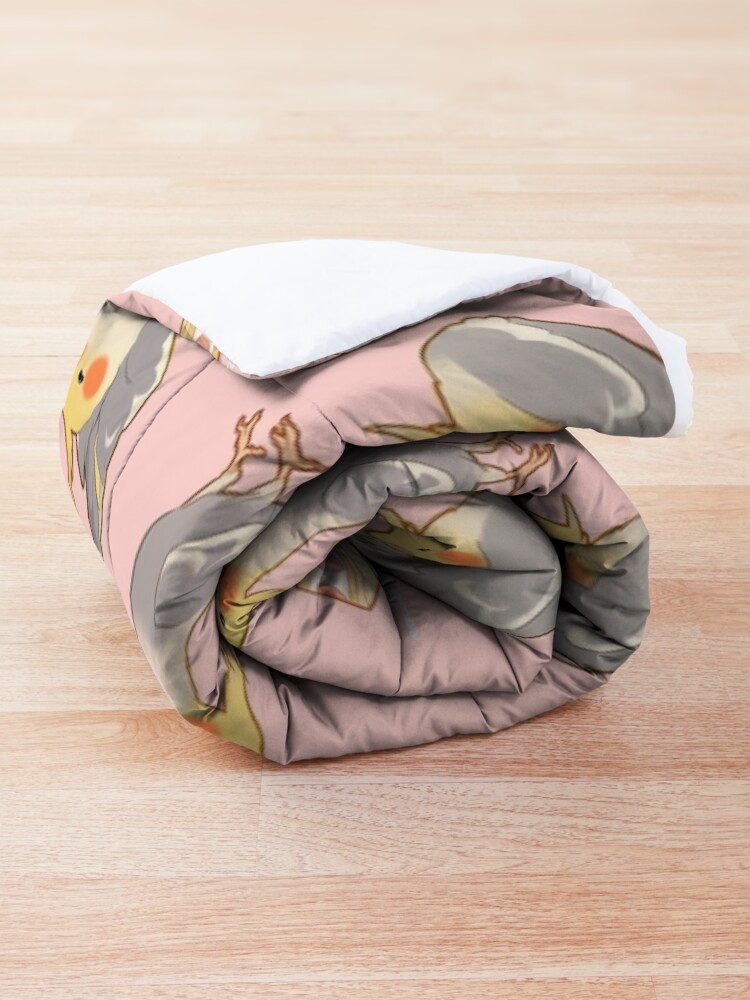 Alternate view of Cute tiels - grey version Comforter