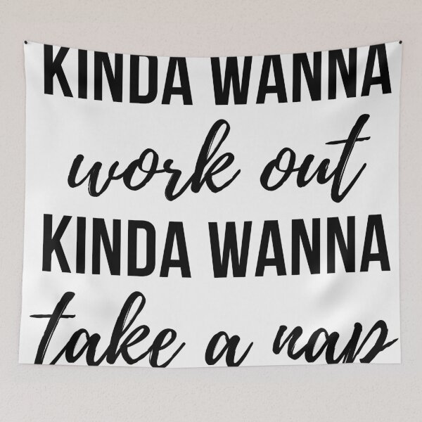 Item preview, Kinda wanna workout kinda wanna take a nap -Funny workout  designed and sold by kaylasbtq.